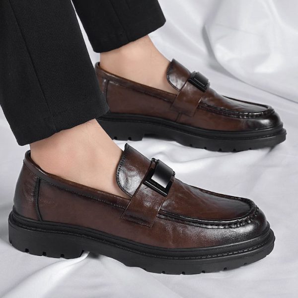 Genuine leather korean style soft sole loafer NFES33