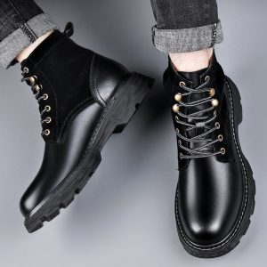 Alternative view of Genuine Leather Martin Boots NFS53