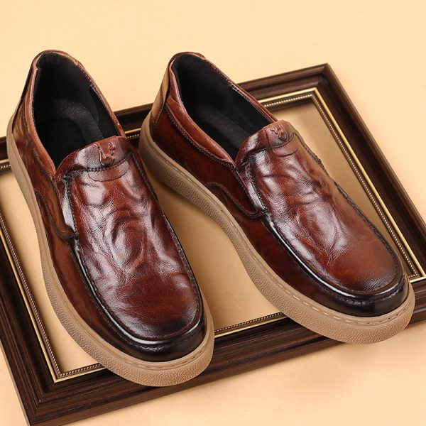 Genuine leather soft sole business loafer NFE589