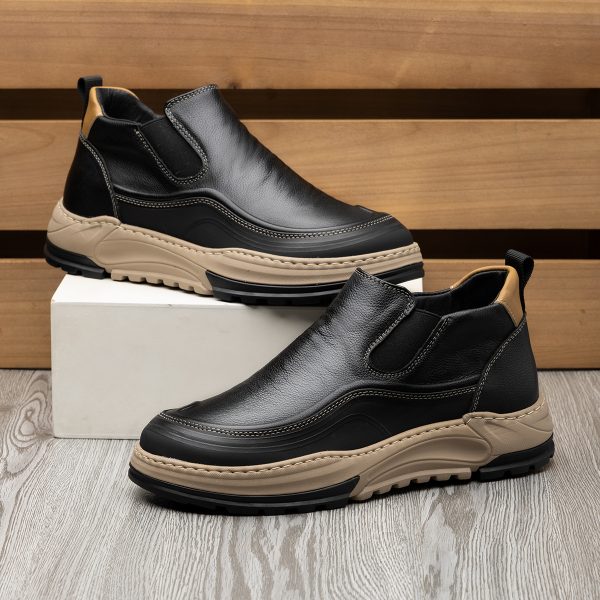 Genuine leather soft sole light causal boots NFE1239