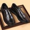 5628 Black standard leather shoes buy