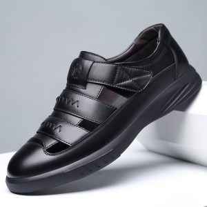 Alternative view of Genuine Leather thick bottom sandals NFER05