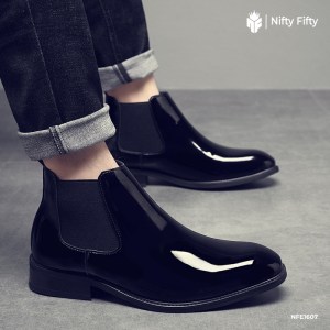 Alternative view of Trendy Patent Leather Chelsea Boots NFE1607