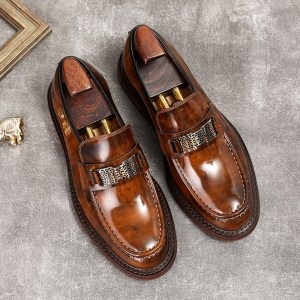British Style Original Leather Slip-On Loafers NFE1581