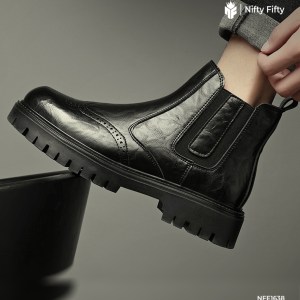 Alternative view of Genuine Leather Mid-top Martin Boot NFE1638