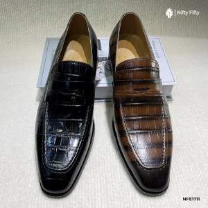 Alternative view of Handmade Top Layer Cowhide Men's Shoes NFE1711