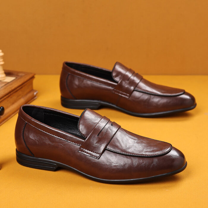 Genuine leather soft sole breathable loafer NFER44