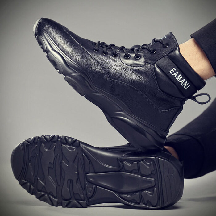 Genuine leather cotton high top sneakers NFER21