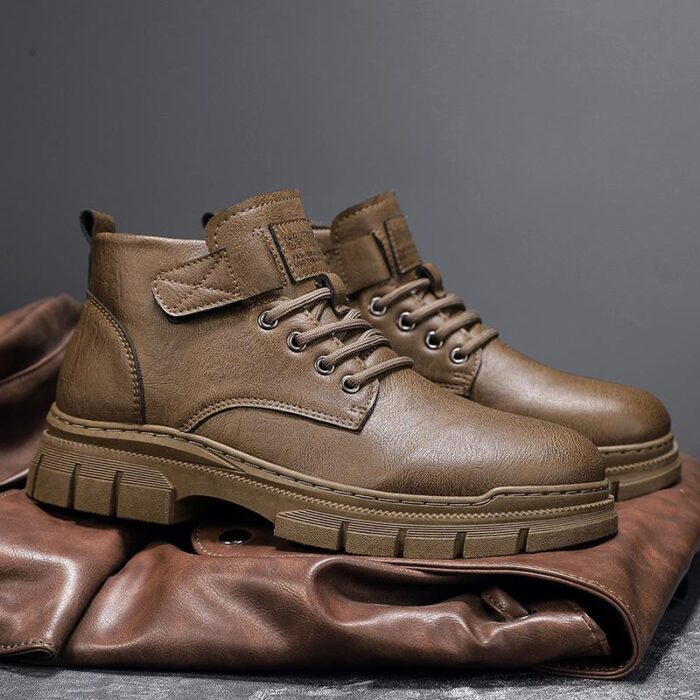 Genuine leather retro high top martin boots NFER62