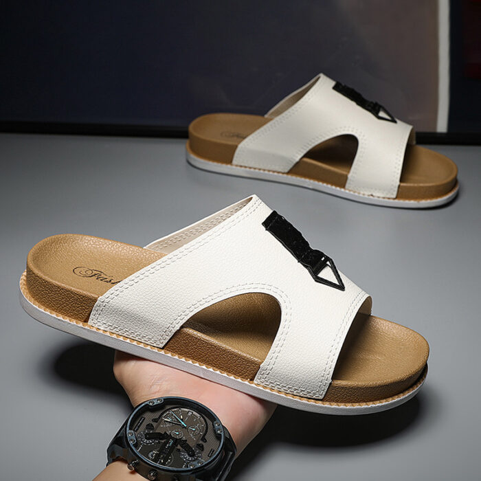 Comfortable flat-soled flip flops NFER37