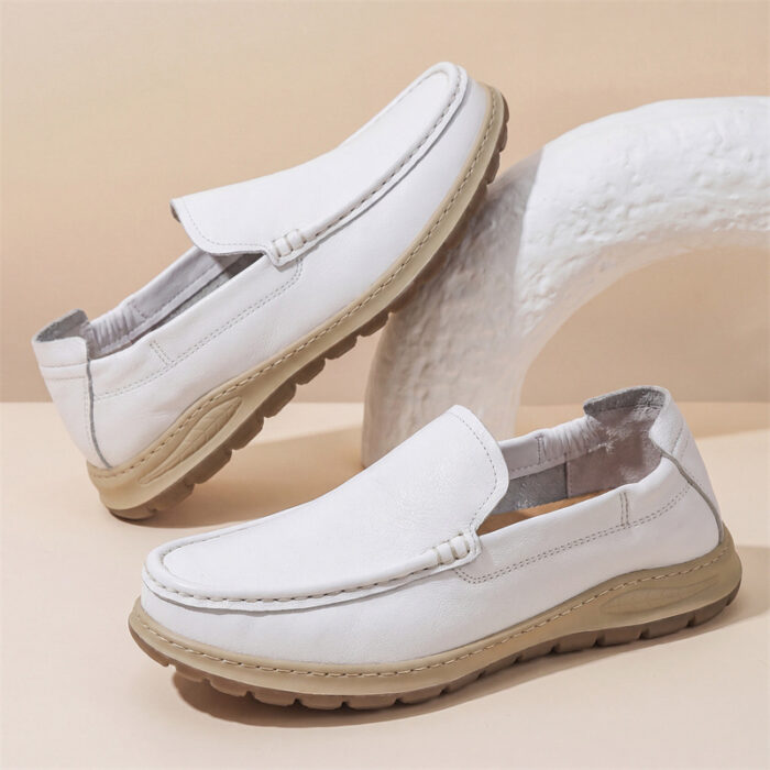 Genuine leather soft sole loafers NFER629