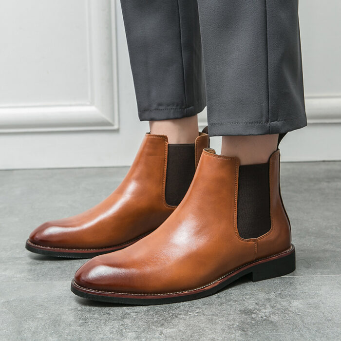 Breathable pointed toe short chelsea boots NFES174
