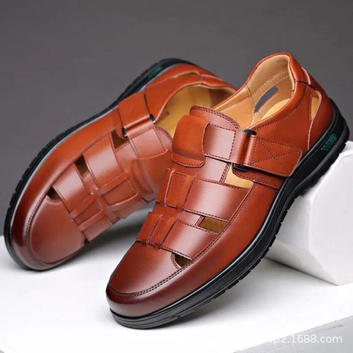 Genuine leather versatile soft slippers NFS09