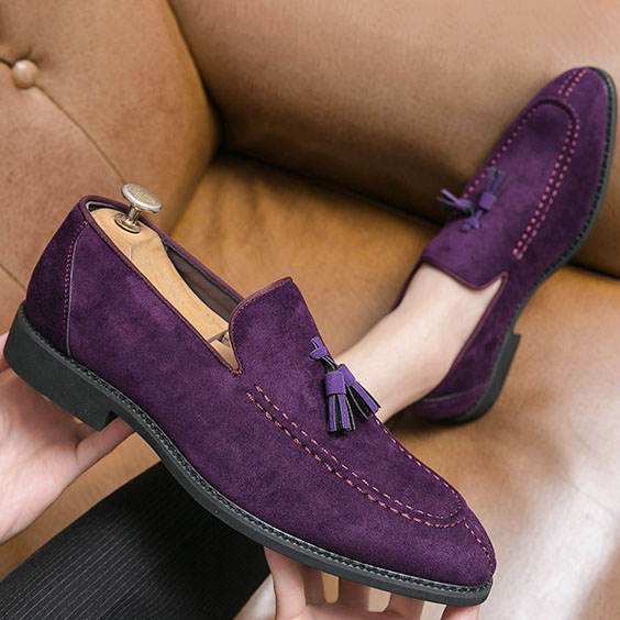 Business slip on leather formal shoes NFER1465