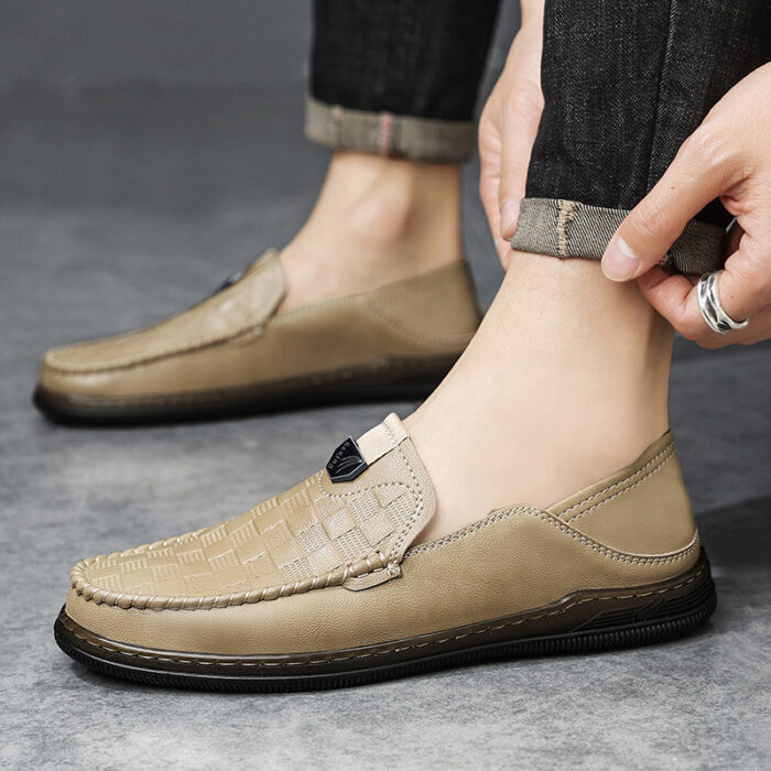 Genuine leather breathable casual loafer NFER43