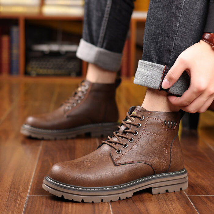 Genuine leather high top martin boots NFER670