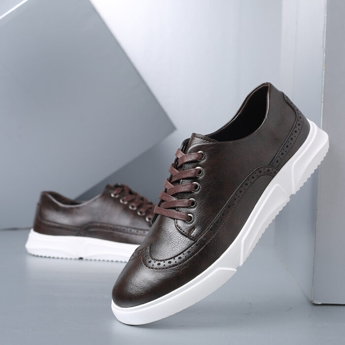 Trendy Retro Low-Top Leather Casual Shoes NFEN04