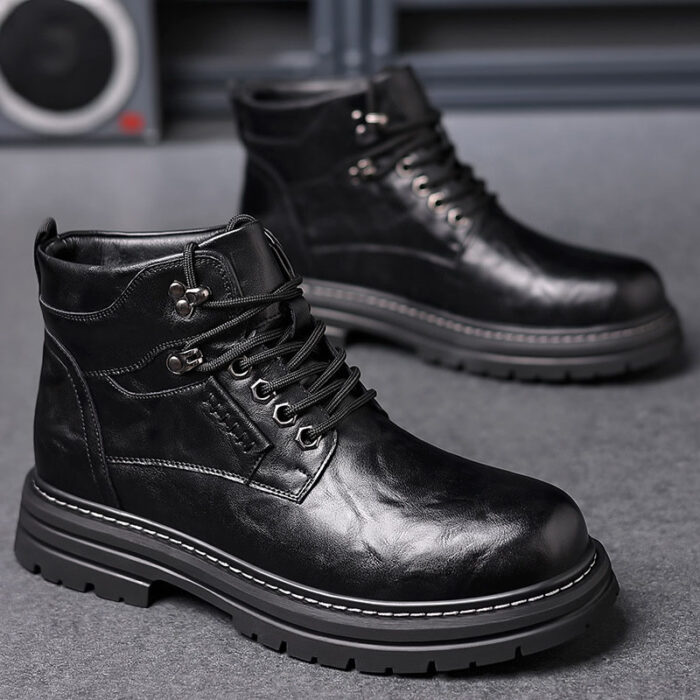 Genuine Leather Mid Top Martin Boots NFS169