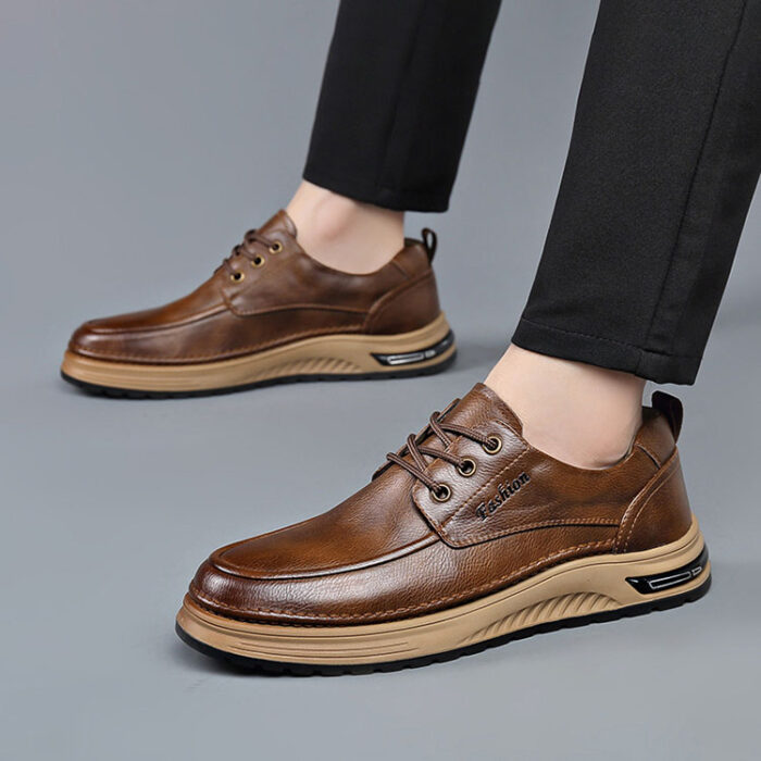 Round Toe Lace-Up Business Casual Shoes NFER043