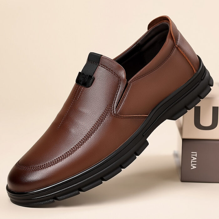 Genuine Leather Wear-resistant Soft-soled Casual Loafers NFER067