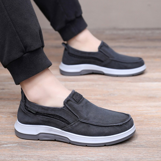 Canvas Material Breathable  Slip-On Shoes NFER026