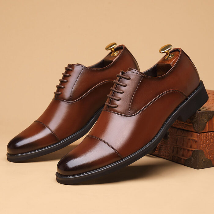 Cowhide Pointed-Toe Shoes Business Formal Shoes NFER078