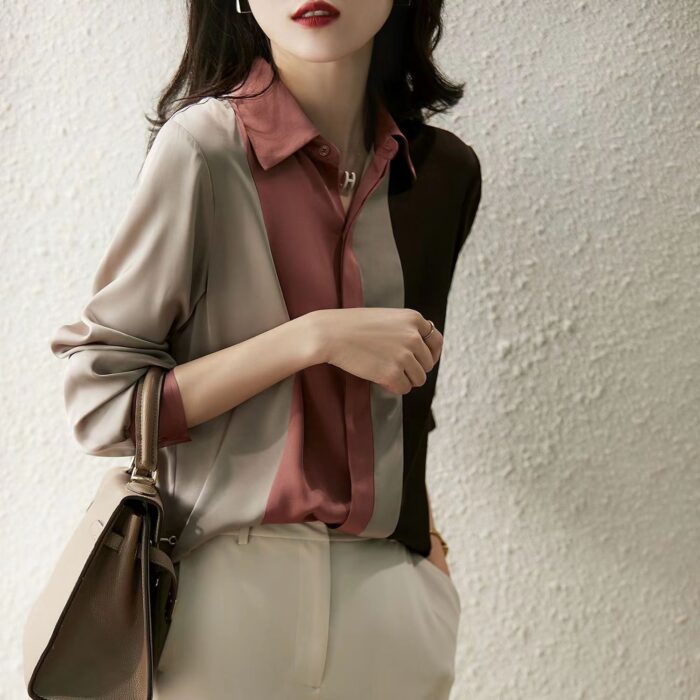 Elegant Long Sleeve Chiffon Shirt SV11