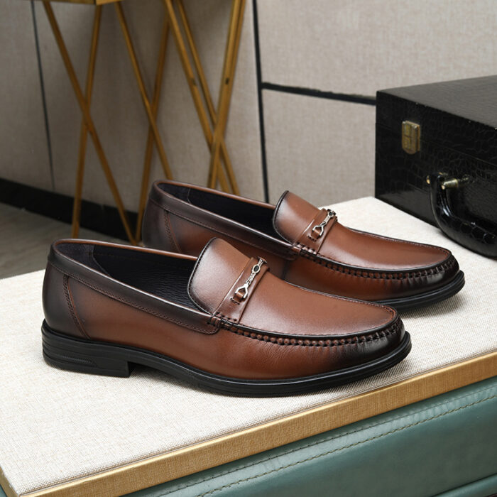 Genuine Leather Slip-On Business Casual Leather Shoes Low Heel Comfortable Professional Work Shoes Wholesale NFER1512