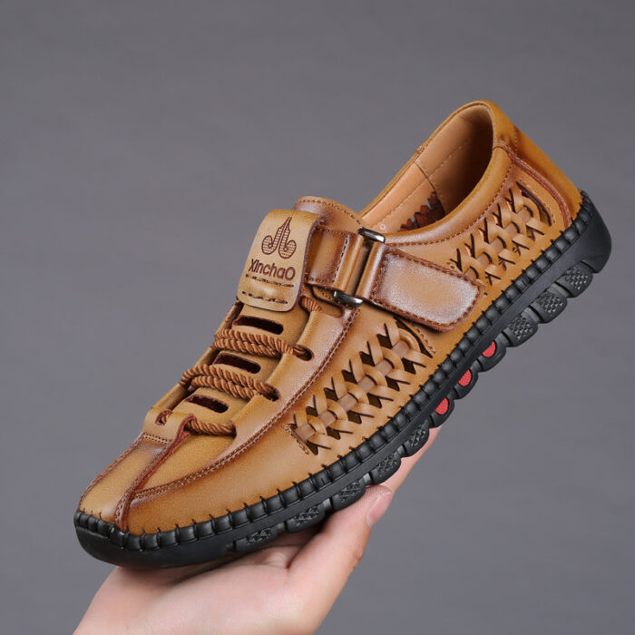 Breathable Casual Woven Hollow Leather Sandals NFER124