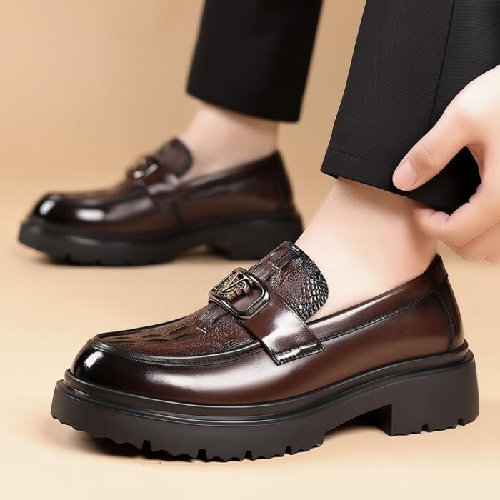 Large Business Low-top Big-head Leather Shoes NFER120
